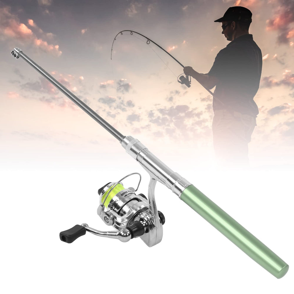 Sunicon portable fishing kit green fits pockets and bags.
