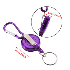 Sunicon retractable reel key chain keeps tools within reach during fishing trips.