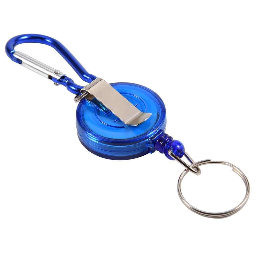 Sunicon retractable ring reel blue highlights organized gear on water.