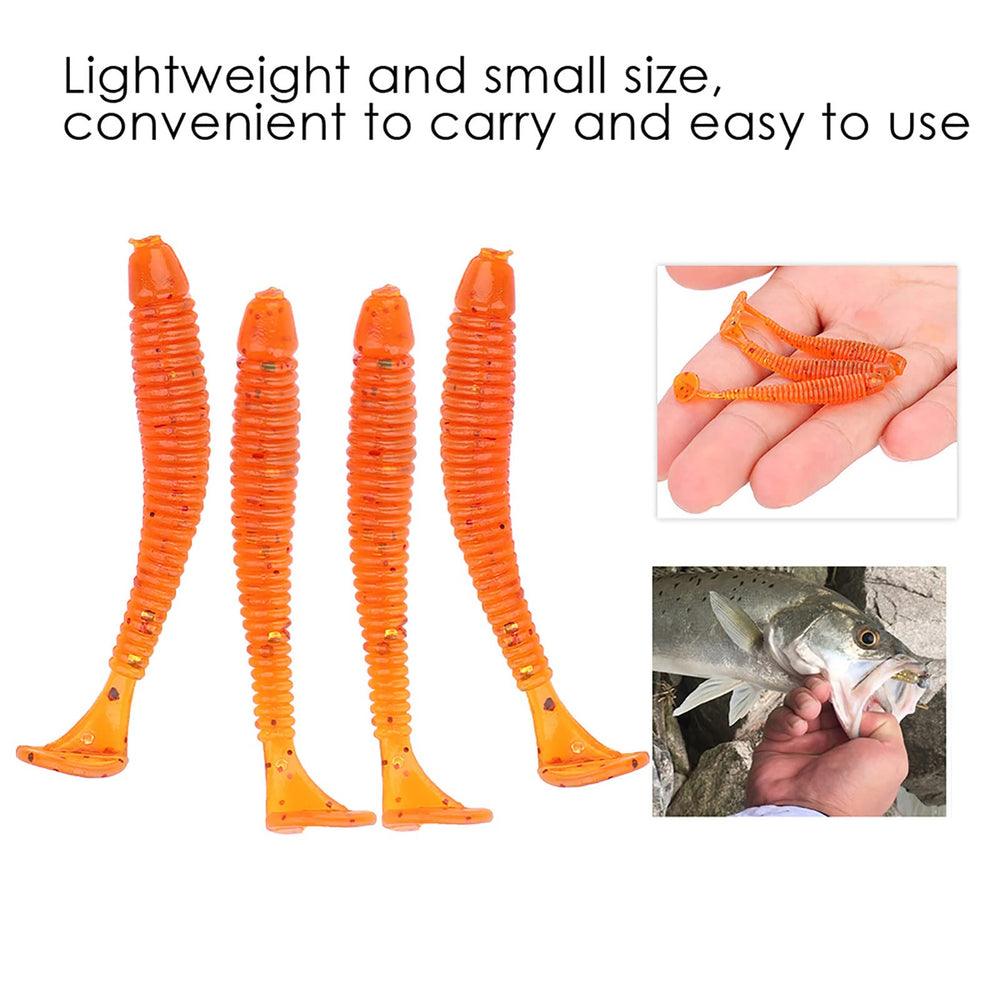 Sunicon soft-plastic bass worm orange for realistic bait action