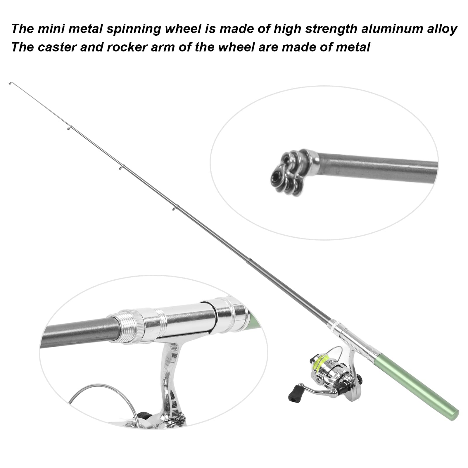 Sunicon telescopic rod green extends quickly for easy casting.
