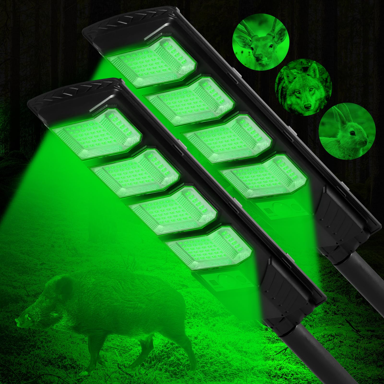 Sunlight Encounter hog lights 12000lm front view for clear wildlife targeting