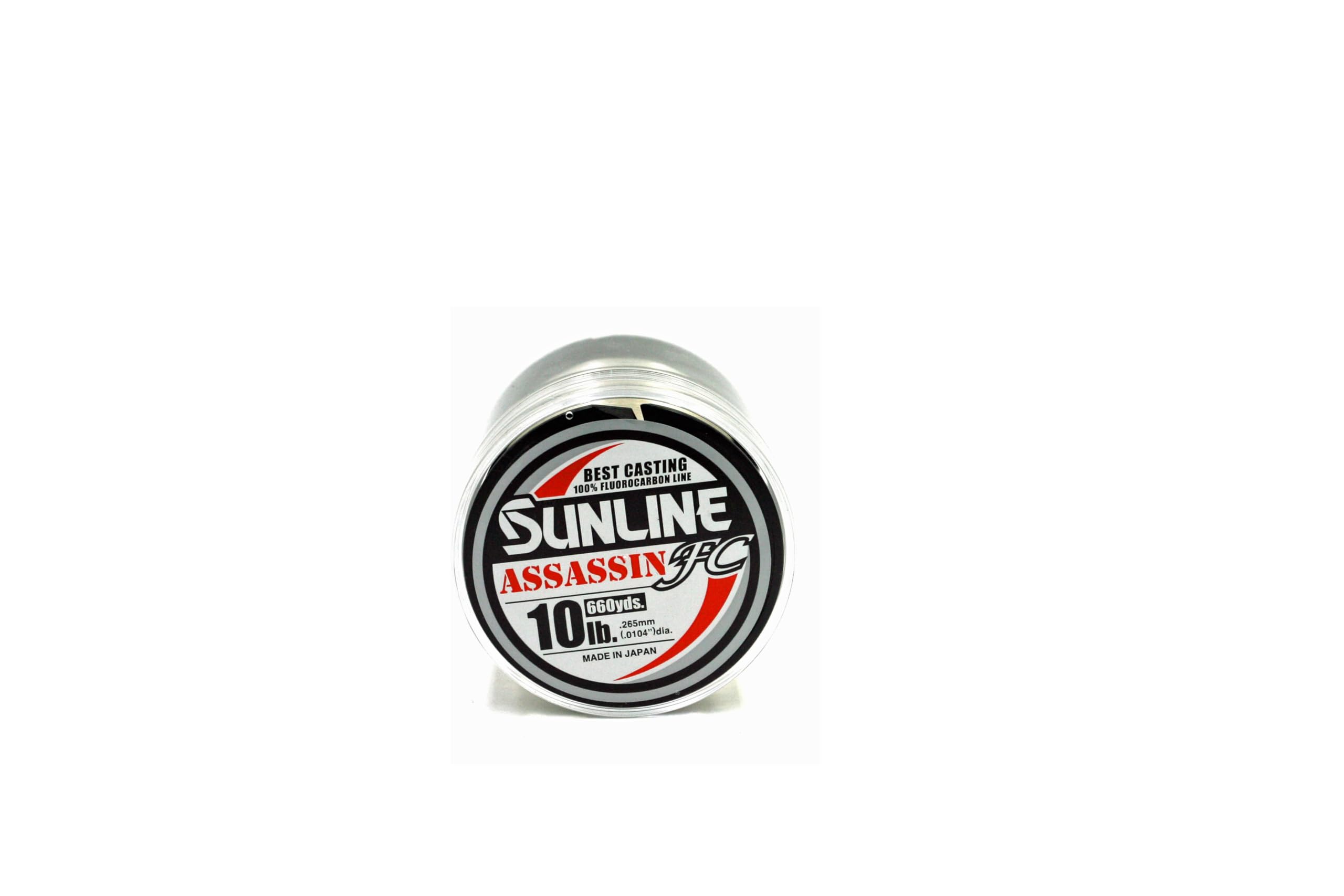 Sunline Assassin FC 10 Lb fishing line for reliable casting and strong knots.