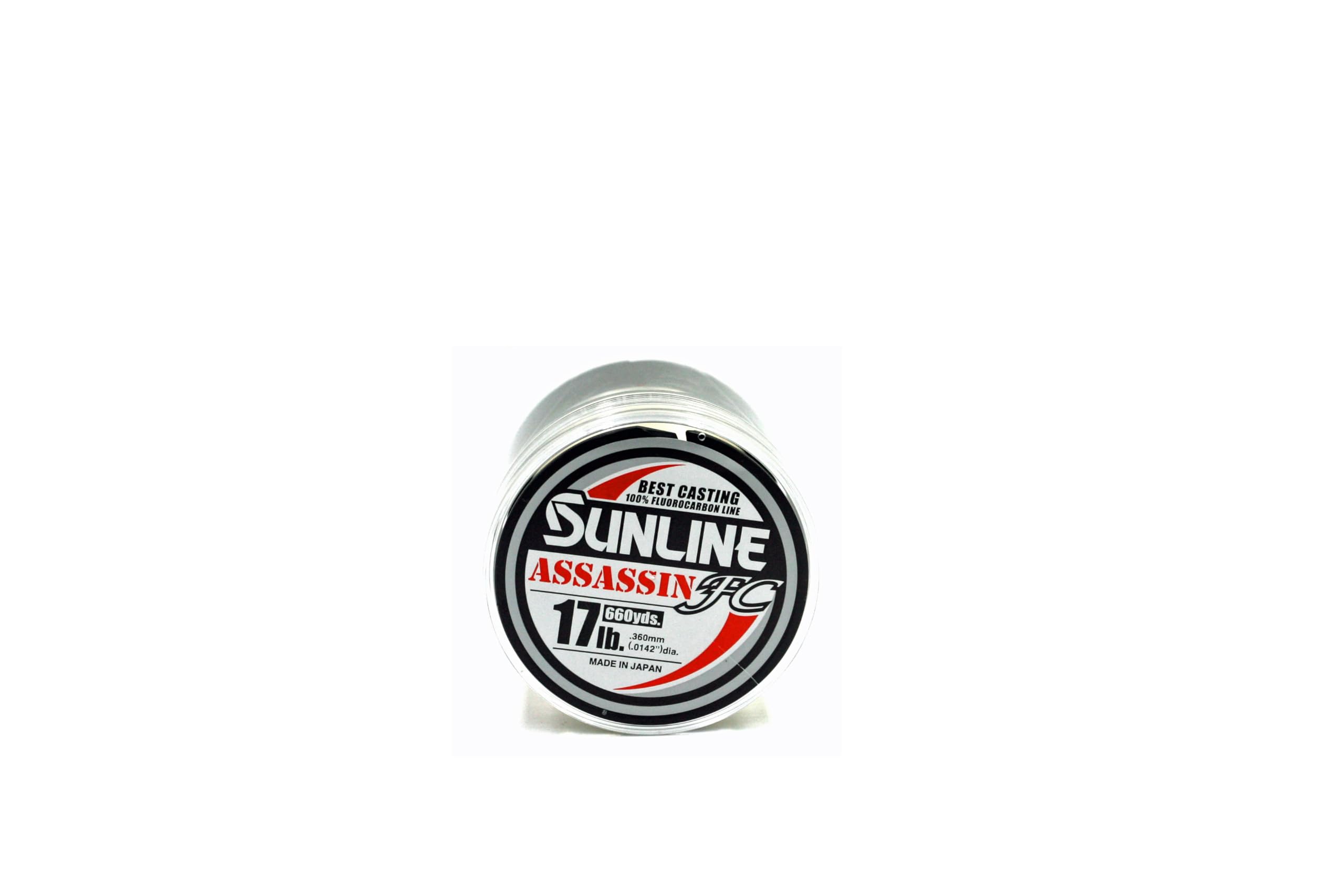 Sunline Assassin FC line in clear color for long casts and abrasion resistance.