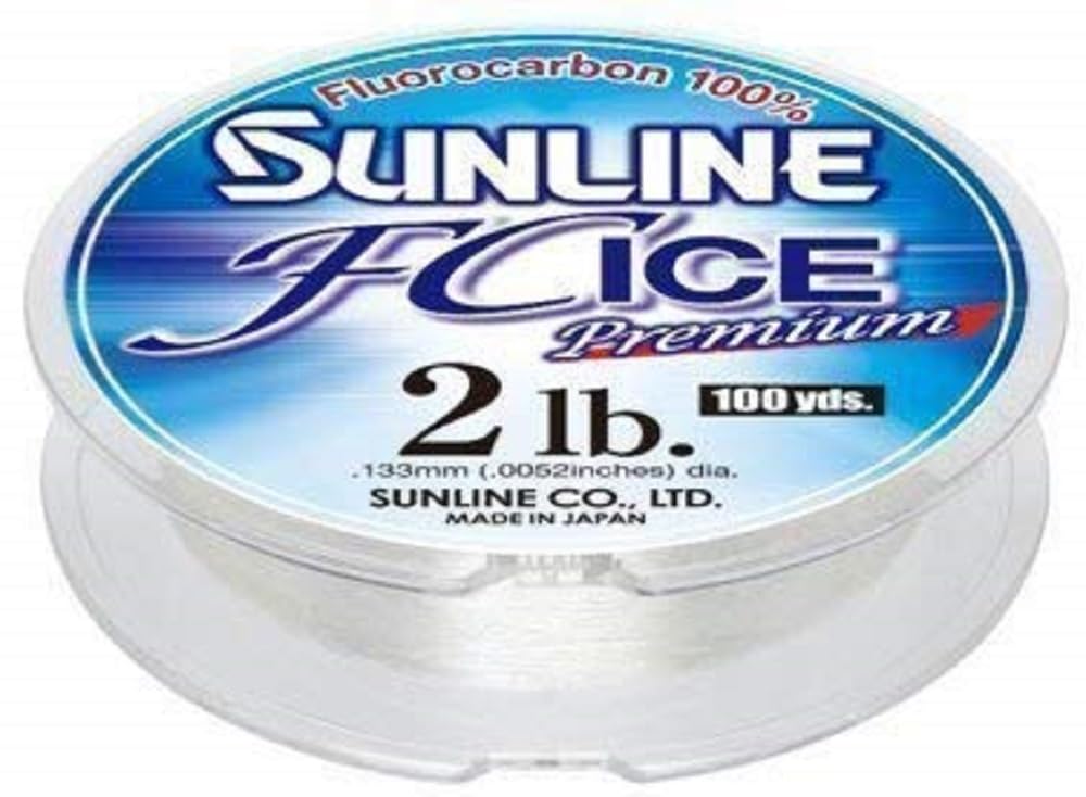 Sunline Fluorocarbon Ice Premium 4lb 100yd Clear highlights low memory for bite detection in cold conditions