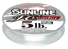 Sunline fluorocarbon leader 5 lb, 50 yd, clear, optimized for abrasion resistance and reliable knots.