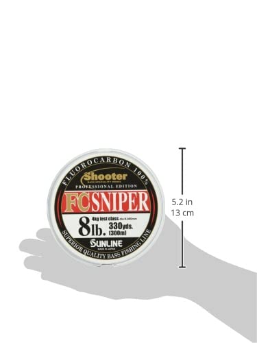 Sunline Fluorocarbon Line Shooter 8 lb on spool for precise casting and lure tracking.