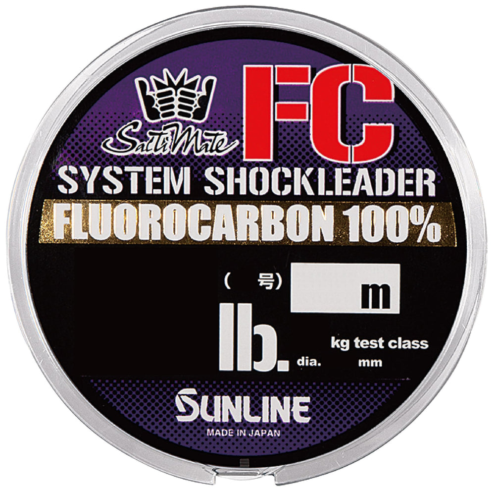 Sunline Harris Saltimate System shock leader setup closeup showing rugged fluorocarbon protection and abrasion resistance.