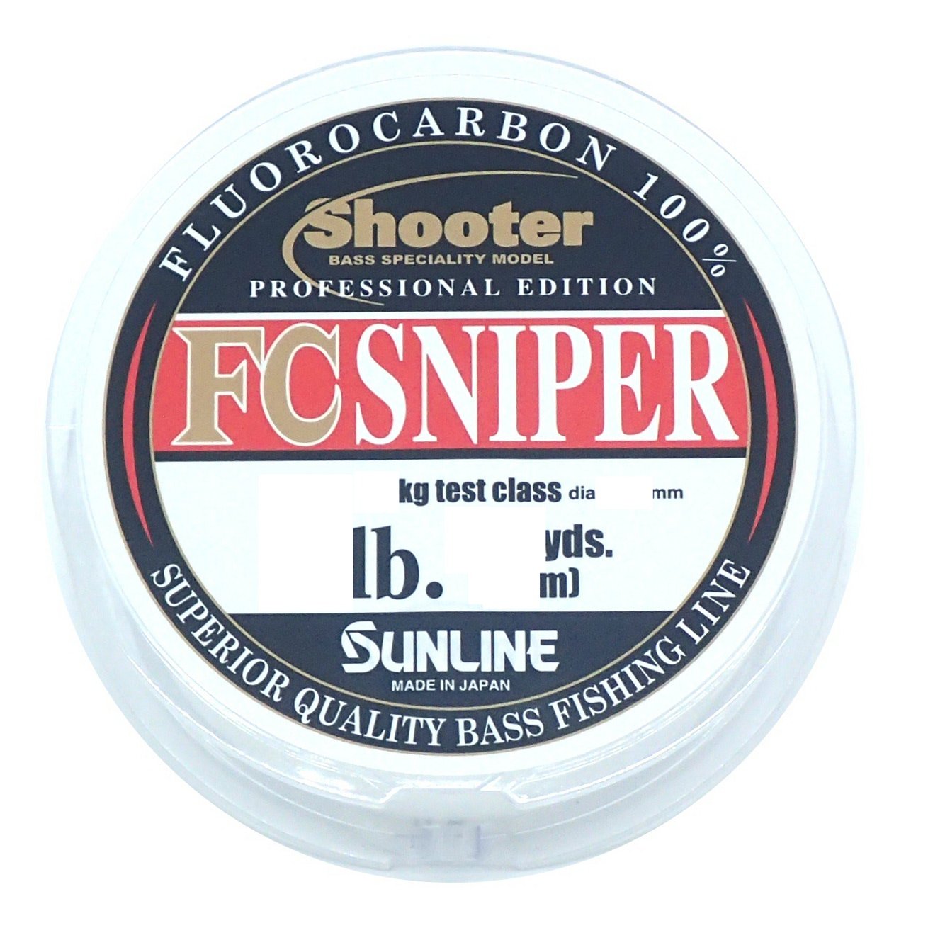 Sunline Line Shooter Sniper 60m spool on reel: natural clear, low visibility line for stealth.