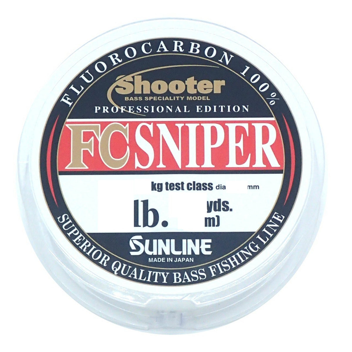 Sunline Line Shooter Sniper 60m spool on reel: natural clear, low visibility line for stealth.
