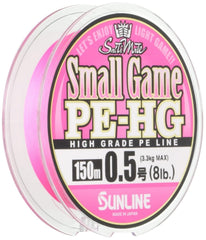 Sunline Saltimate small game HG 150m pink spool for long casts and sensitivity.
