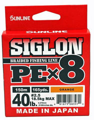 Sunline Siglon PEx8 orange tight weave braided line for versatile fishing