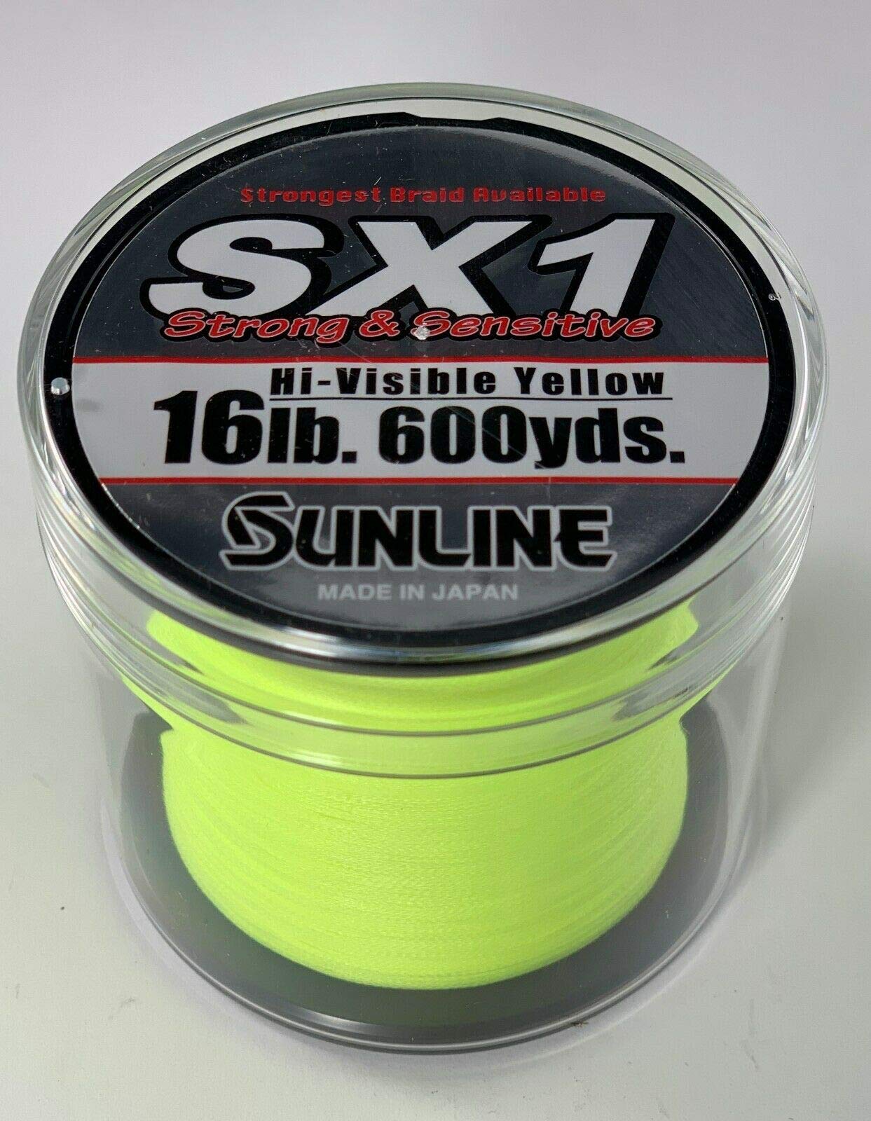 Sunline SX1 hi-visible-yellow line offers clear visibility for precise casts.