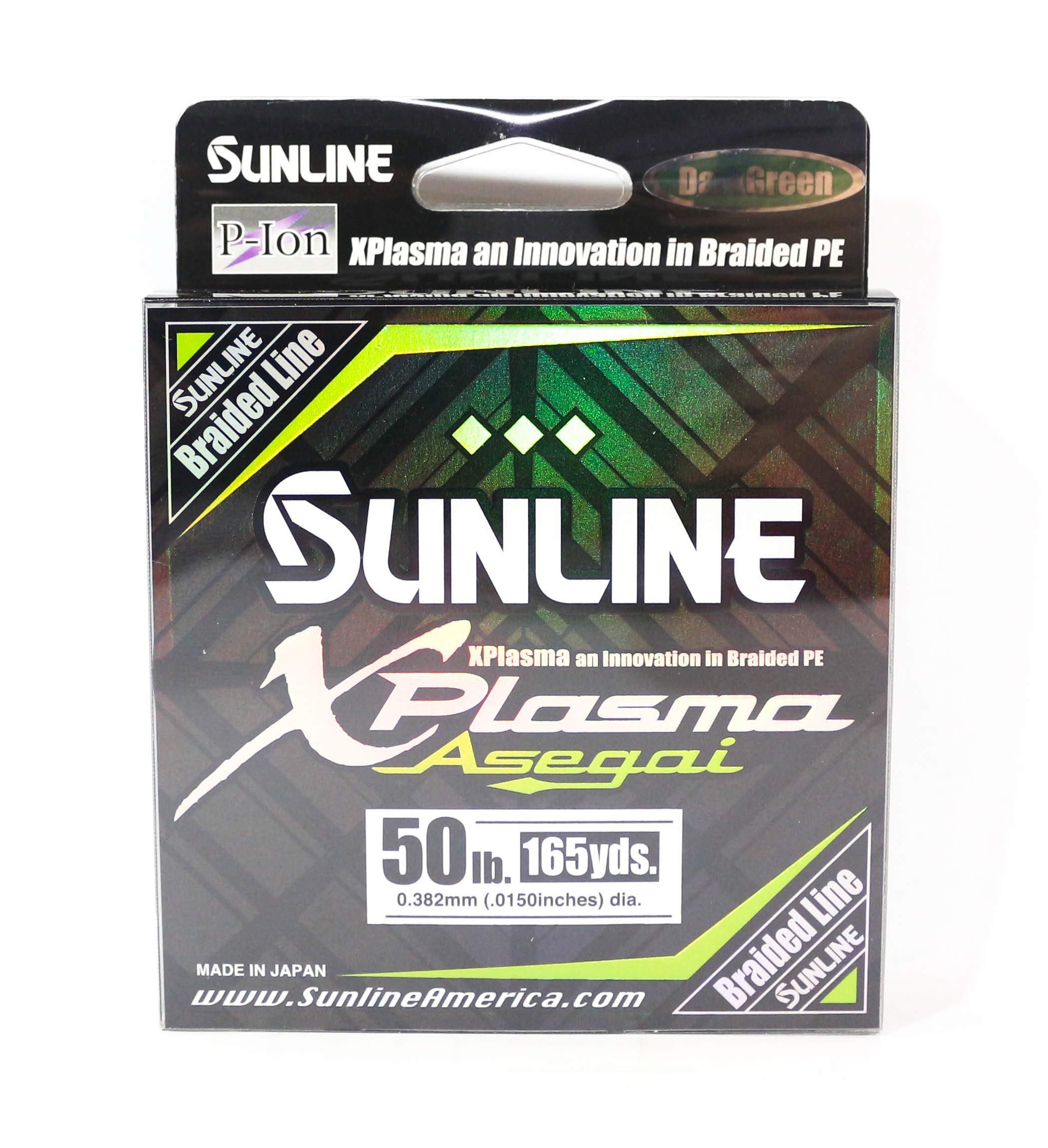 Sunline Xplasma Asegai dark green 50lb line on spool for strong casting