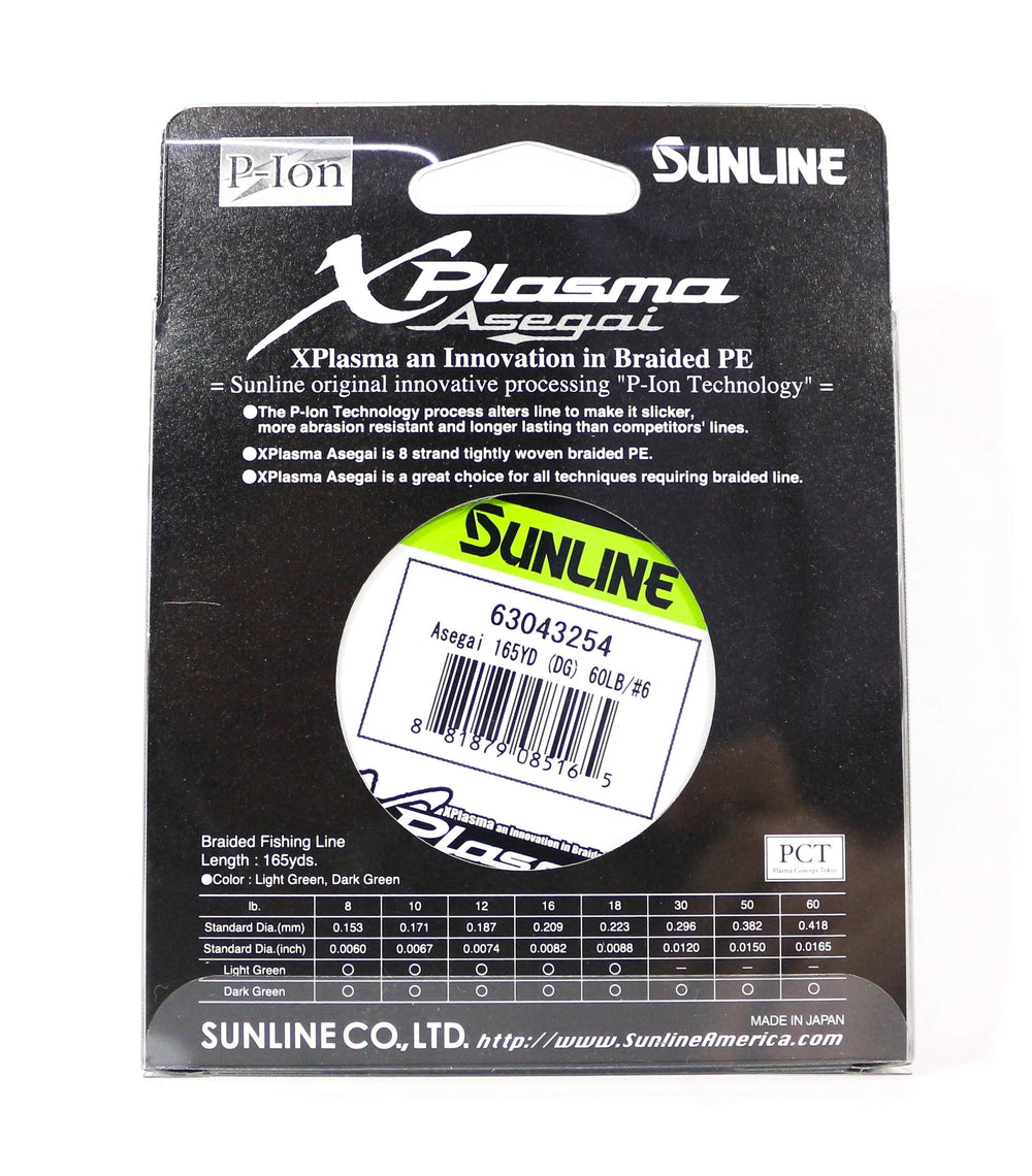 Sunline Xplasma Asegai dark green spool closeup showing line texture