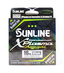 Sunline Xplasma Asegai 16lb 165 yd light green closeup highlights smooth surface for longer, accurate casts