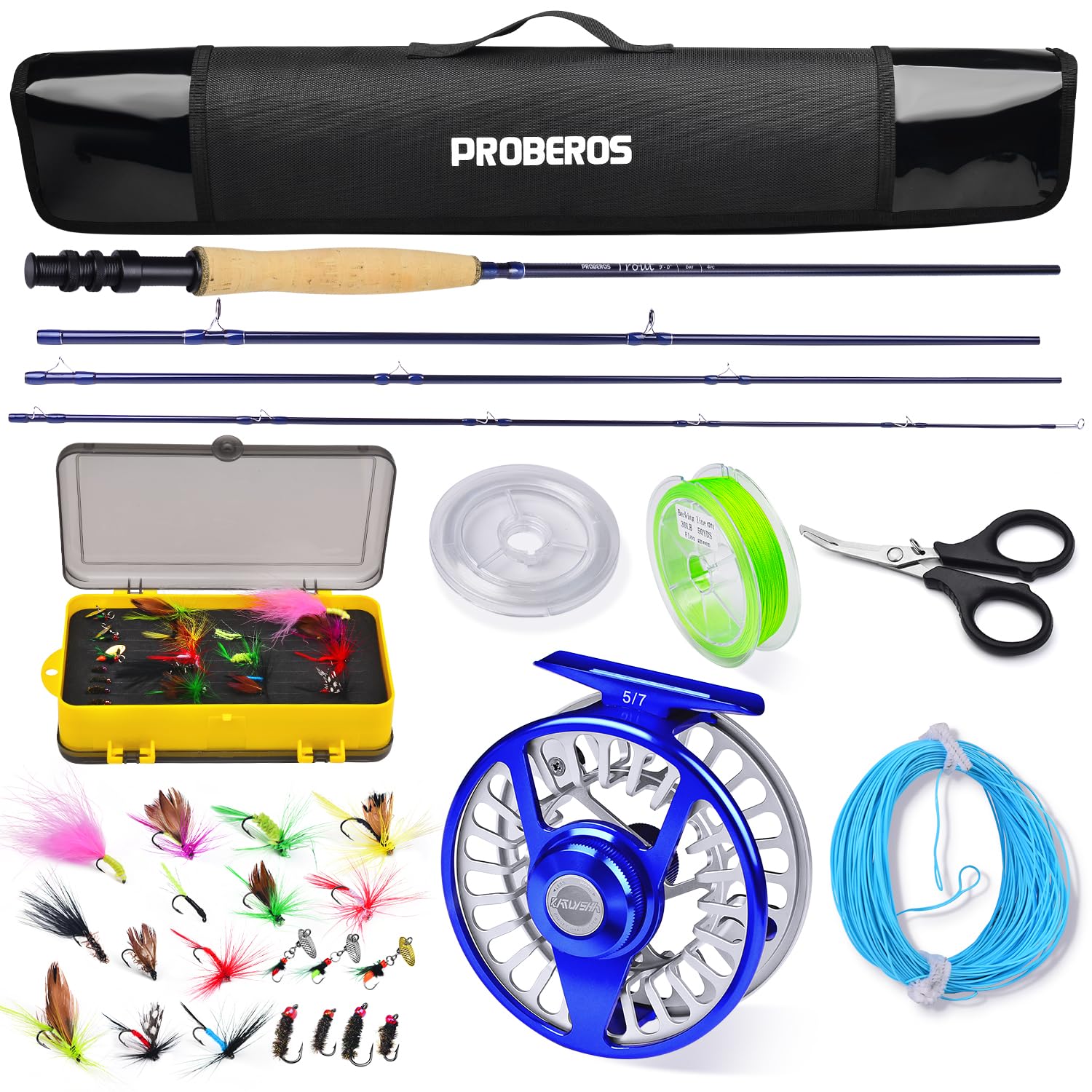 Sunlure 4-piece 9'6\" fly rod with 5/7wt reel