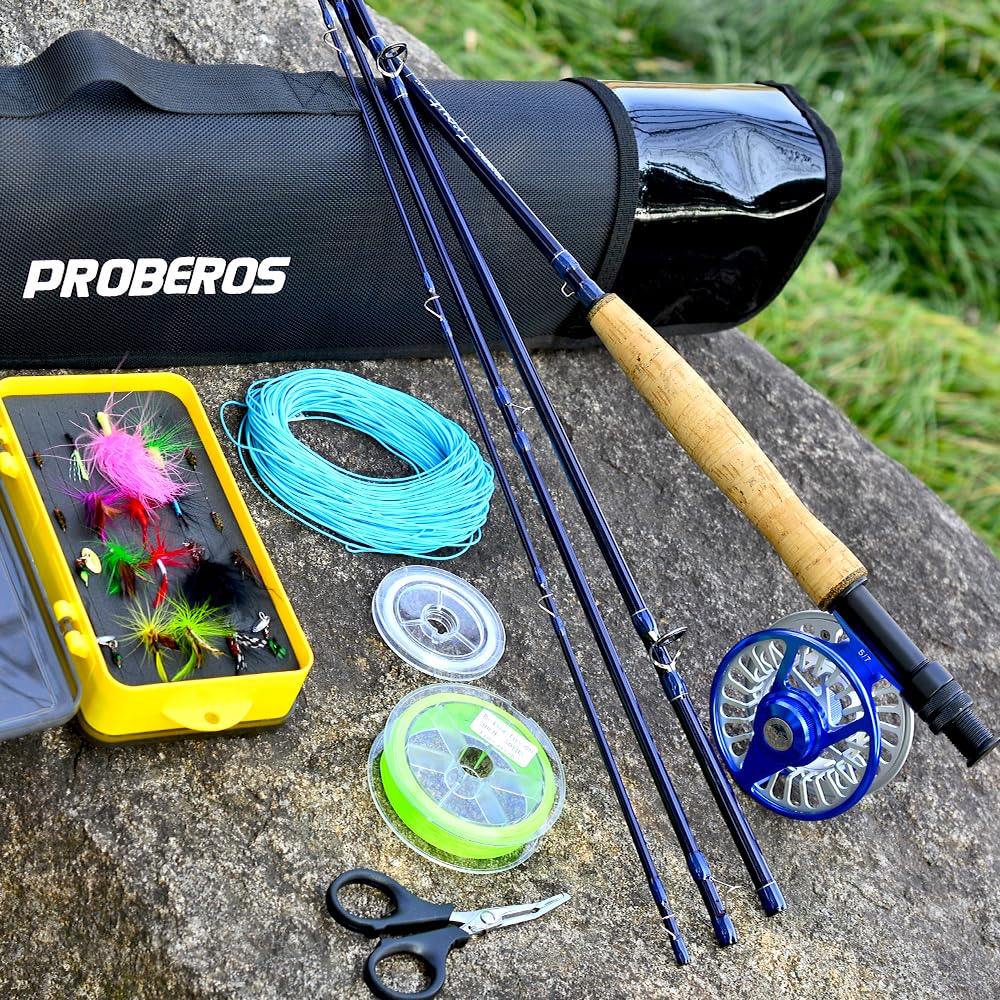 Silver-blue 5/7wt Sunlure reel with disc drag
