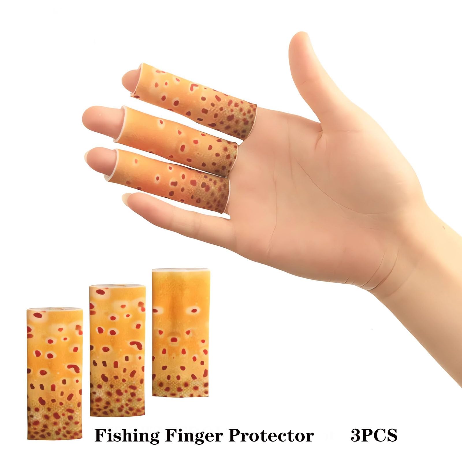 Packaging image of Sunnates 3-piece finger protectors in yellow