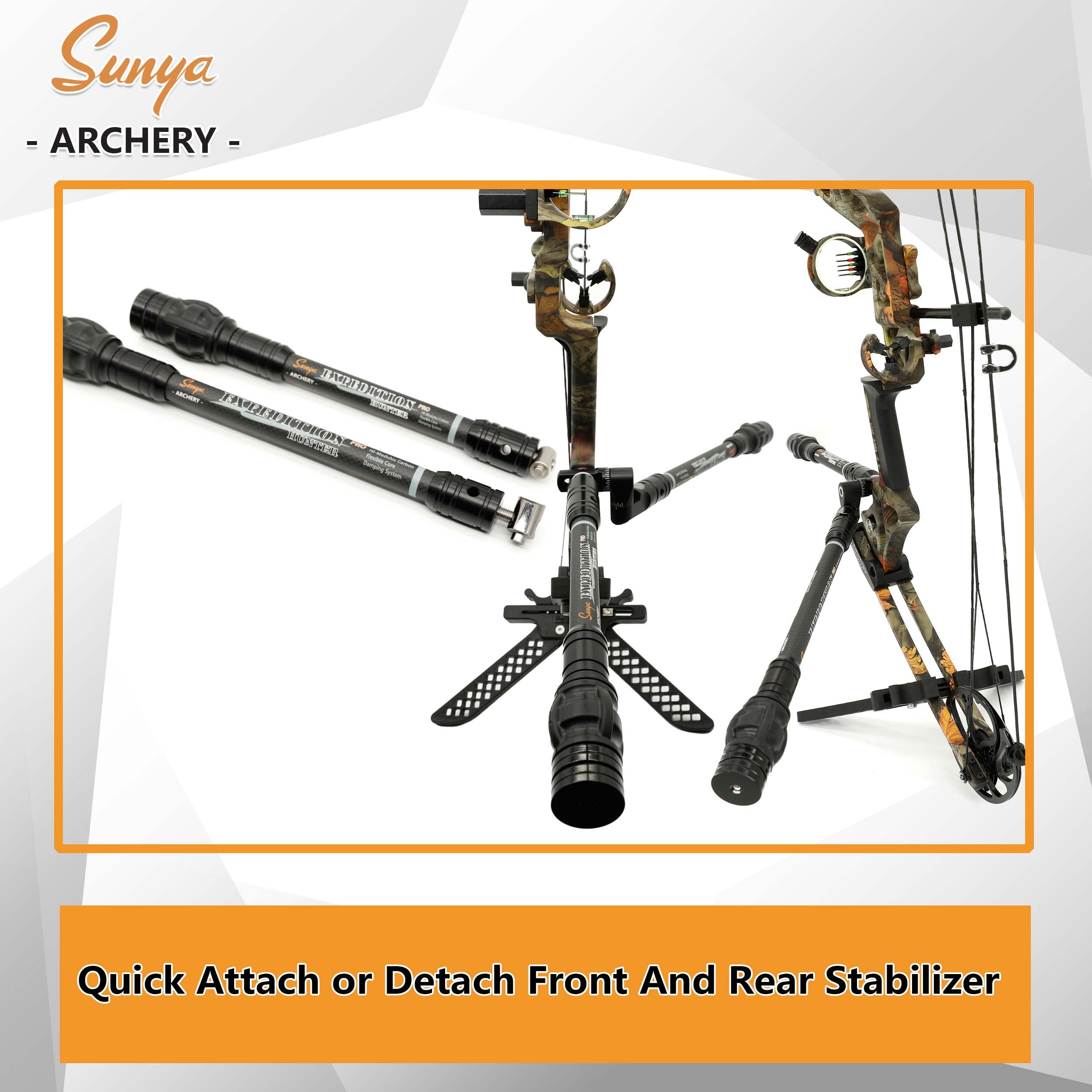 SUNYA Archery compound-to-recurve adapter use enables flexible setups on different bows.