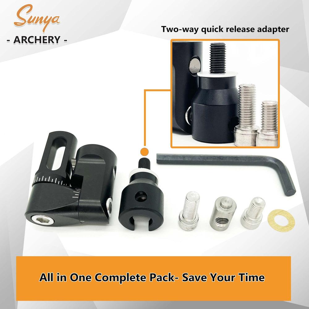 SUNYA Archery standard-thread compatibility ensures wide stabilizer compatibility across gear.