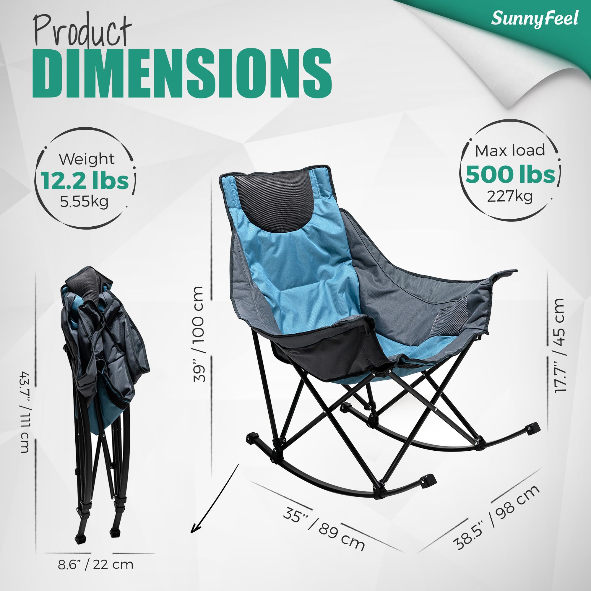 SunnyFeel camping chair showing easy-setup for quick, hassle-free seating.