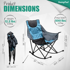 SunnyFeel camping chair showing easy-setup for quick, hassle-free seating.