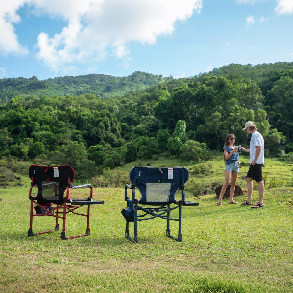 SunnyFeel aluminum frame keeps the chair lightweight yet strong for travel.