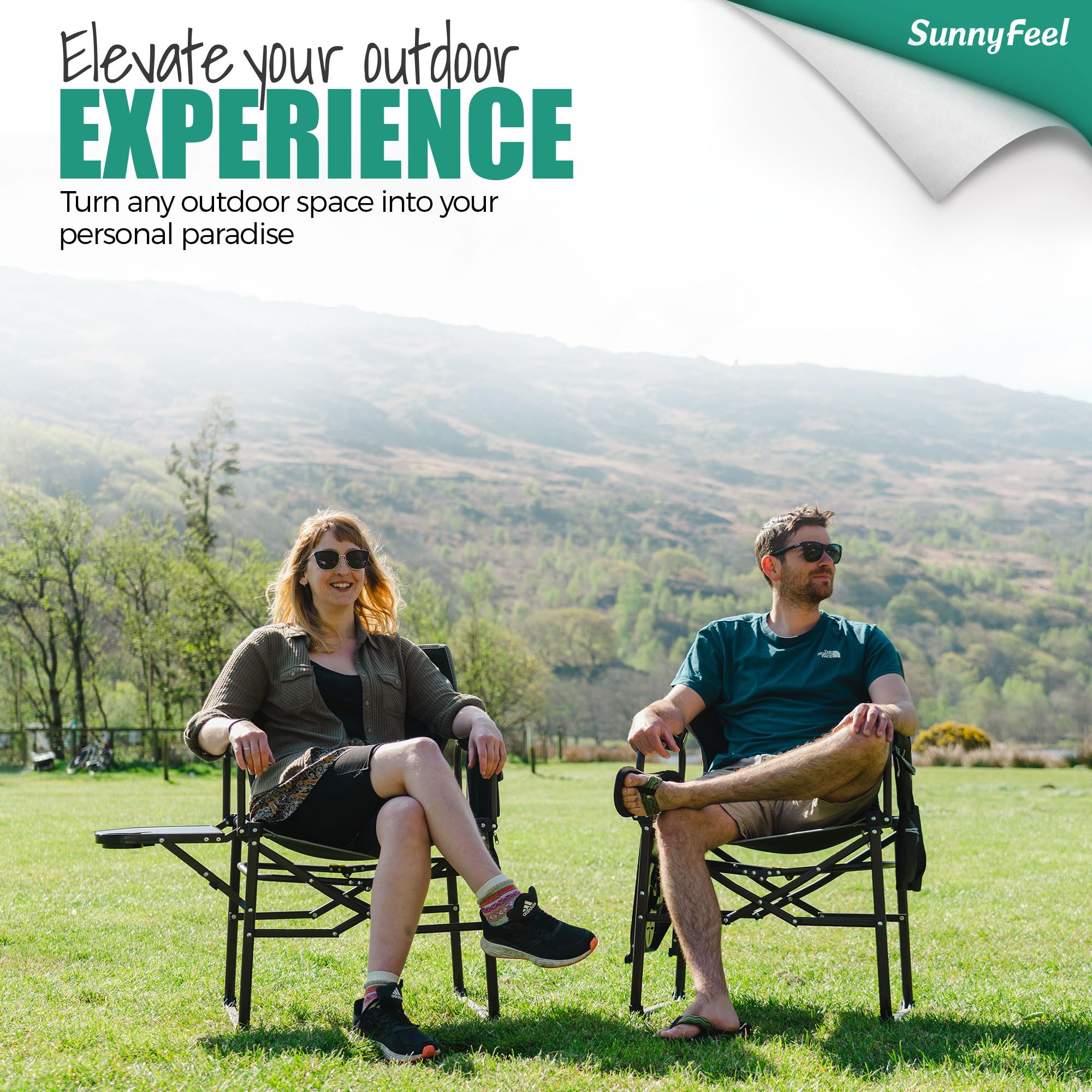 SunnyFeel heavy-duty frame supports up to 300 pounds for durability.