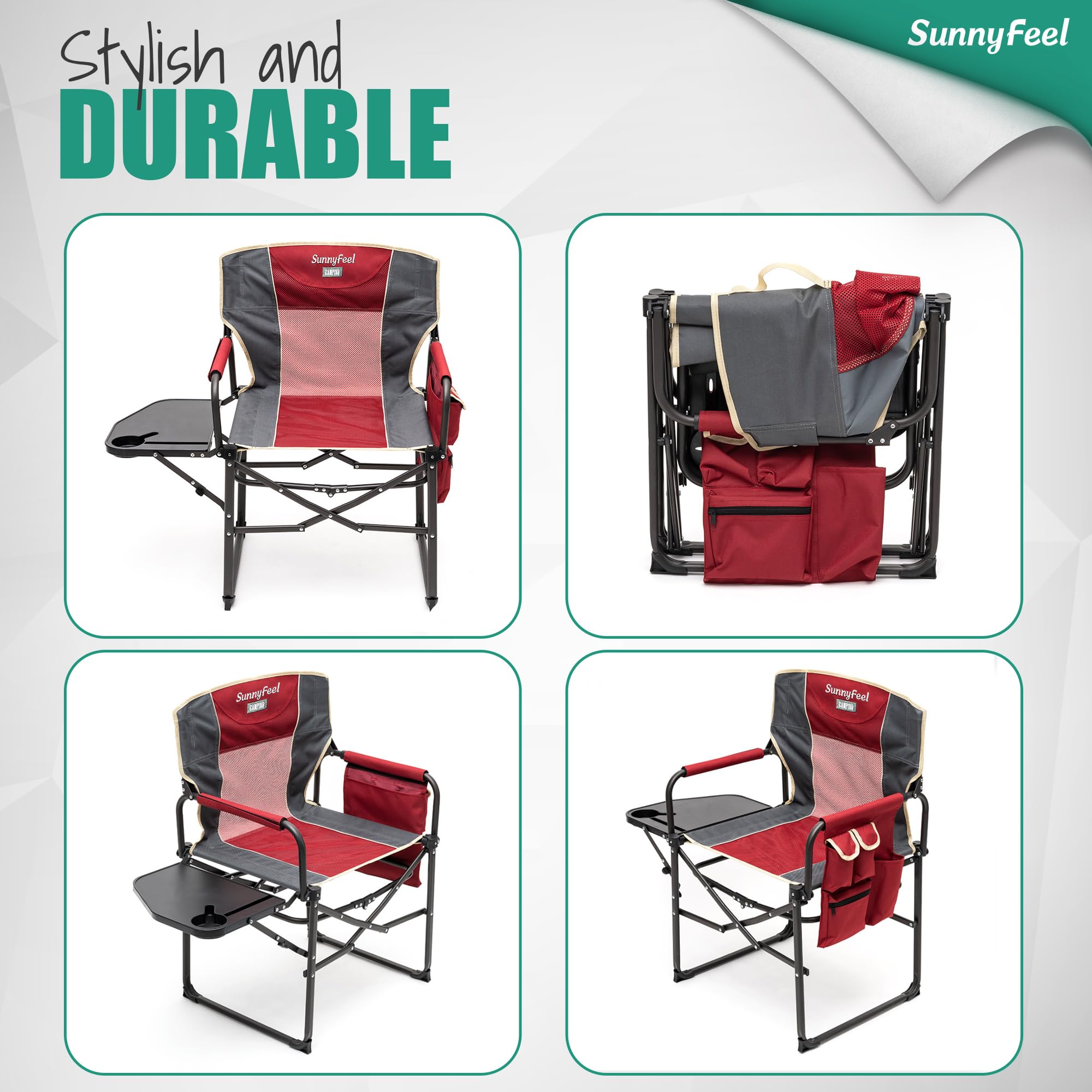 SUNNYFEEL breathable fabric and mesh for comfort during use.