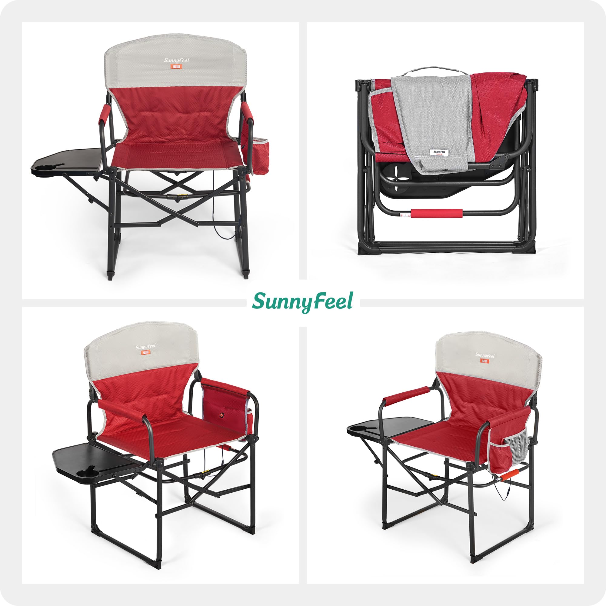 SunnyFeel chair in-use beach scene conveys versatile outdoor seating for picnics.