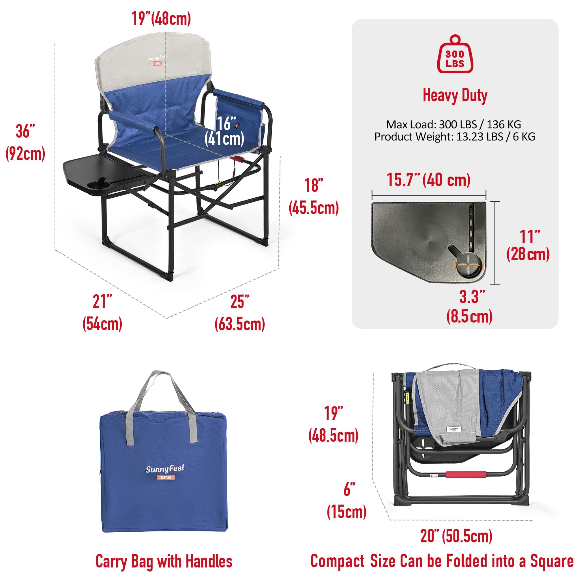 SunnyFeel chair pocket and beverage holder keeps essentials within reach.