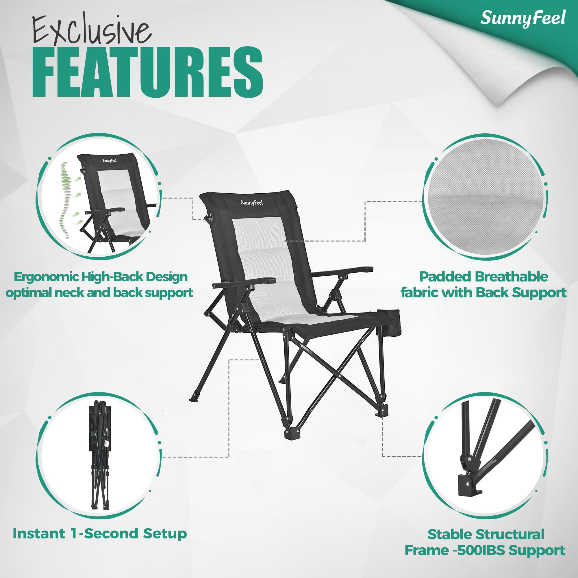 SunnyFeel chair with cup holder ready for drinks
