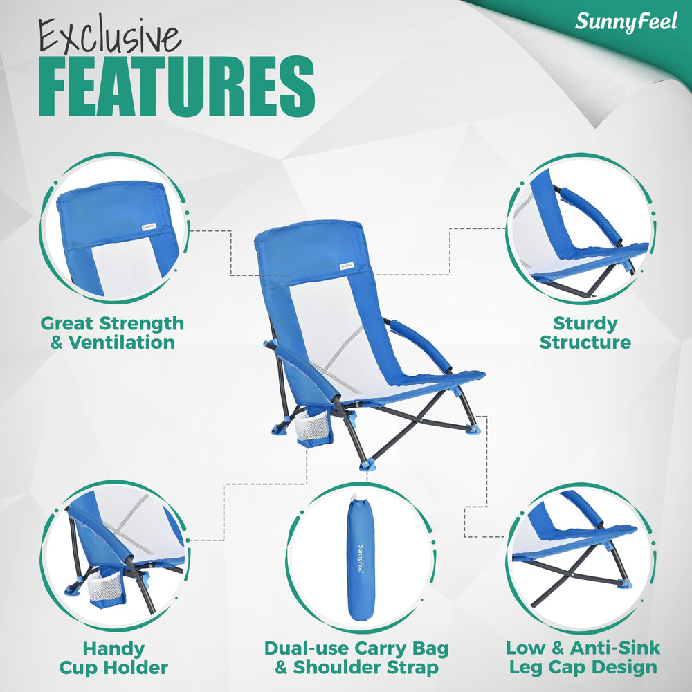 SUNNYFEEL chair features cupholder and pocket for easy access to essentials.