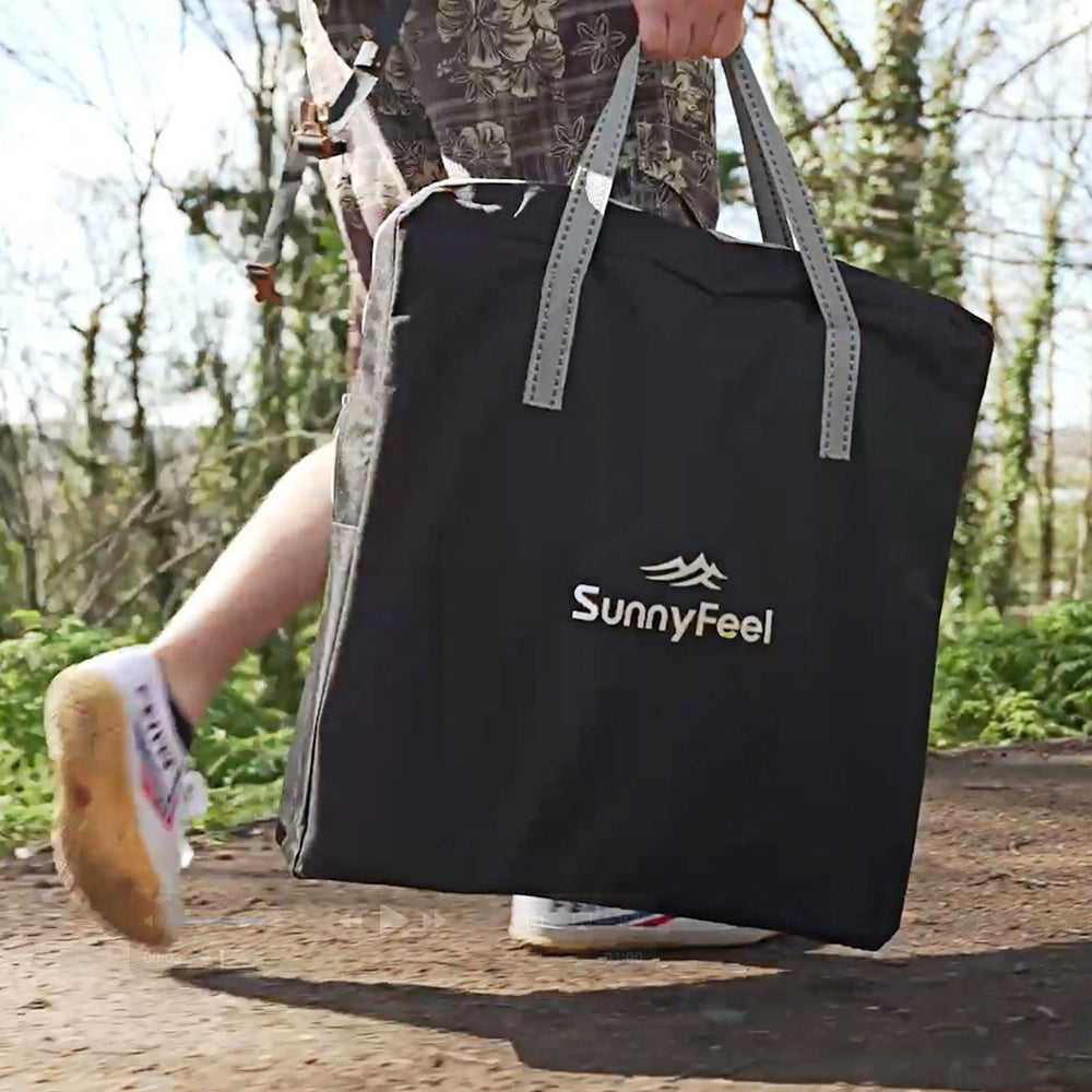 SunnyFeel chair's sturdy steel frame supports up to 300 lbs for heavy use.