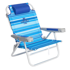 SunnyFeel extra wide 28-inch low beach chair front view for comfortable outdoor seating
