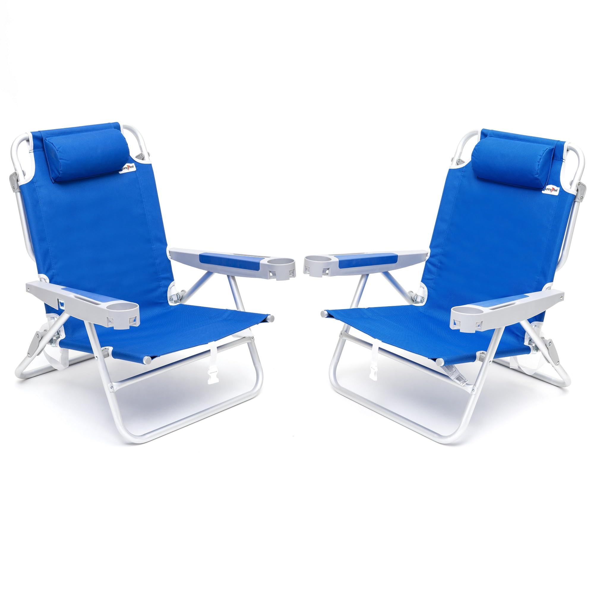 SunnyFeel extra-wide 28in beach chair open setup for comfy coastal lounging