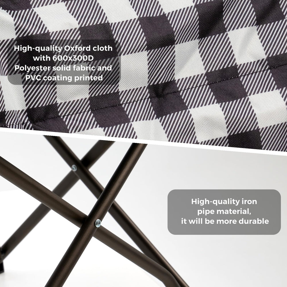 SunnyFeel foldable chair with carry bag packs easily for travel.