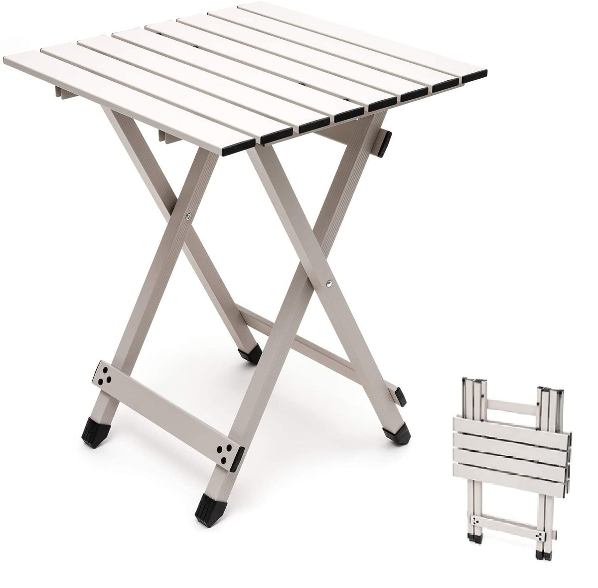Sunnyfeel folding camping table open-top ready for quick setup on outdoor trips