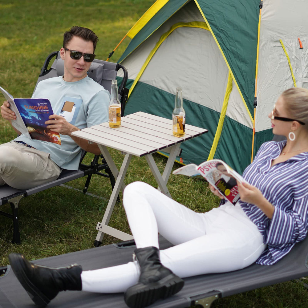 Sunnyfeel folding camping table with portable handle for easy transport