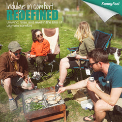 SunnyFeel heated camping chair high-back cushioned seat for comfort