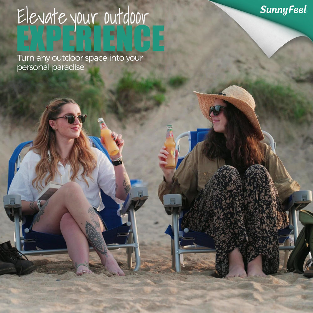 SunnyFeel heavy-duty aluminum frame supports up to 300 lbs for rugged use