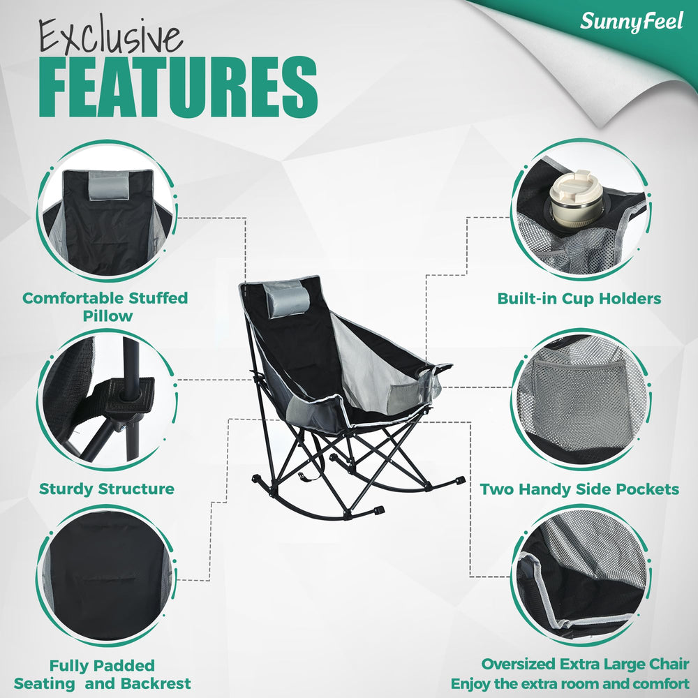 SunnyFeel heavy-duty steel frame supports up to 500 lbs.