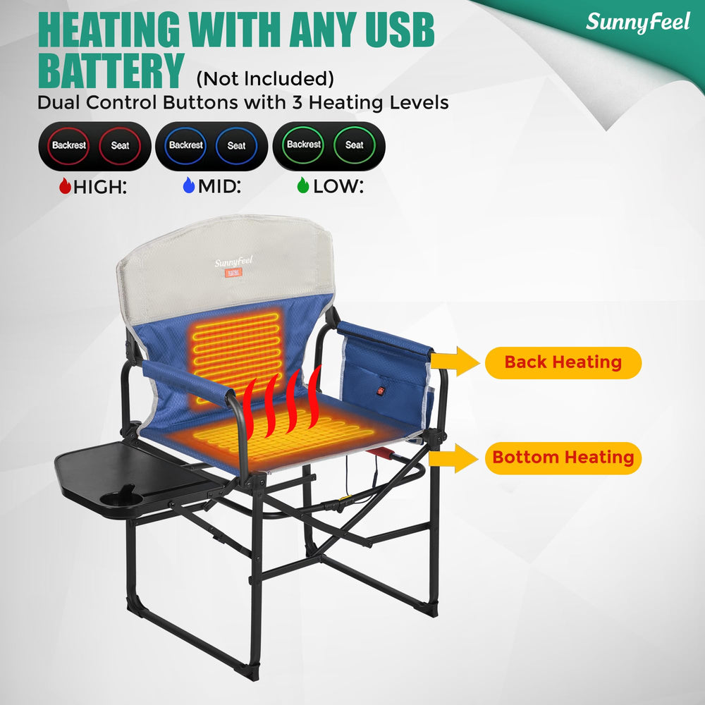 SunnyFeel heavy-duty steel frame supports up to 300 lbs.