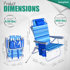 SunnyFeel low beach chair in action at the beach offers relaxed lounging.