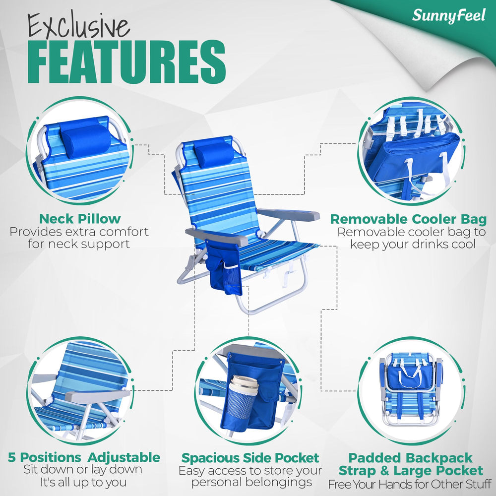 SunnyFeel shoulder-straps enable easy carrying between campsite, beach, and park.
