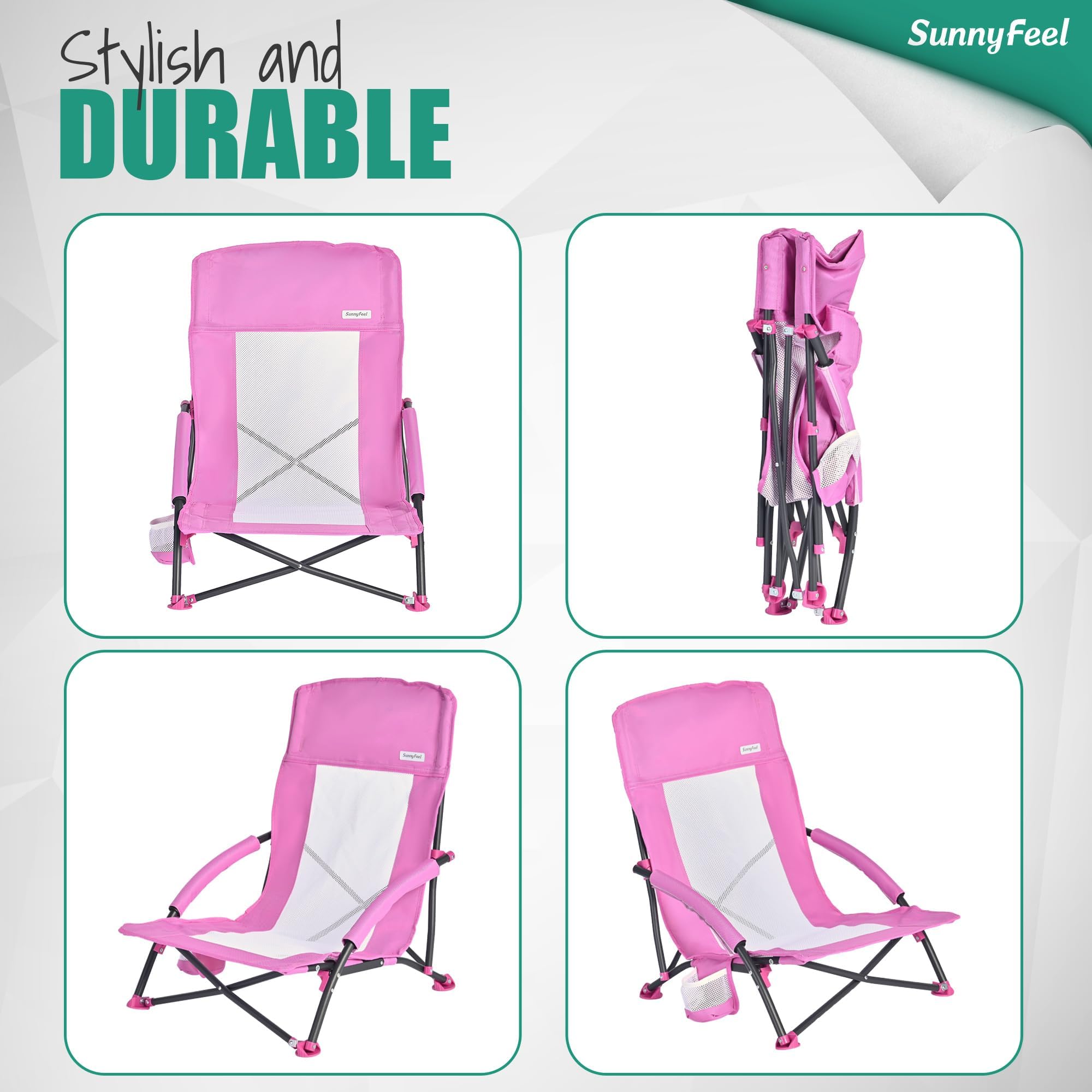 SunnyFeel multi-use camping chair for beach, picnic, or tailgate