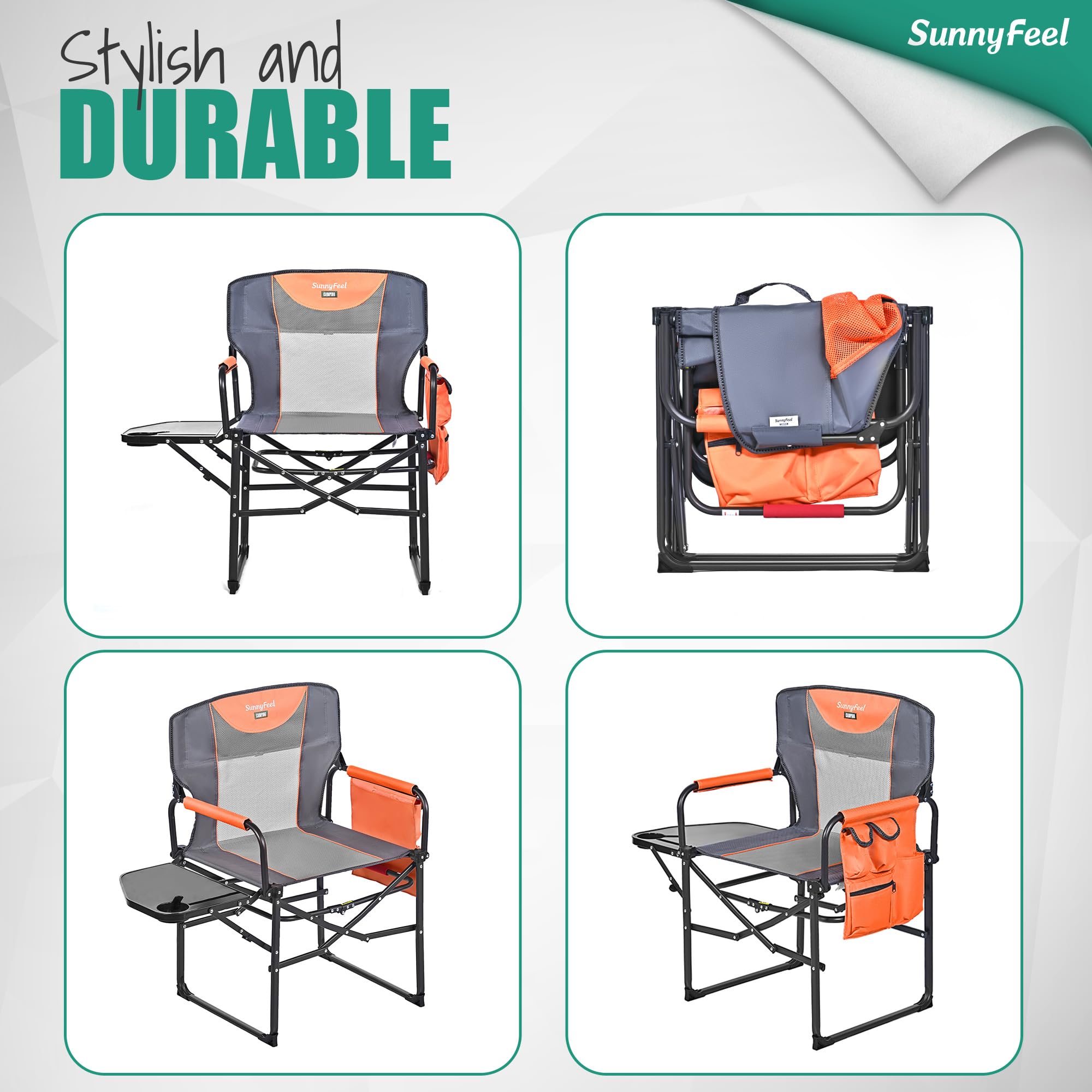 SunnyFeel outdoor folding chair for beach use and tailgates.