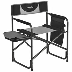 SunnyFeel Oversized Directors Chair open view showing sturdy frame for outdoor seating