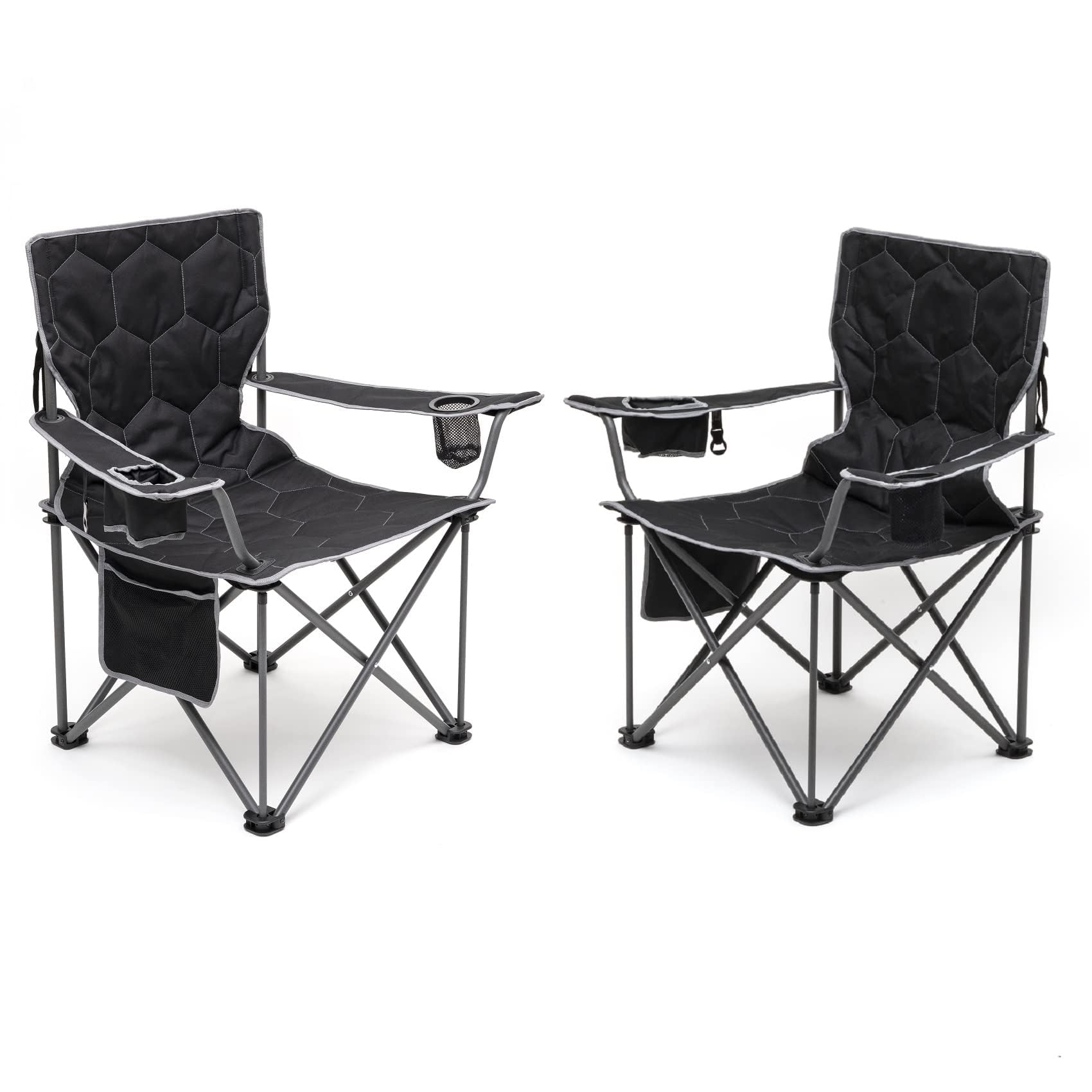 SUNNYFEEL oversized folding camping chair 2-pack ready for outdoor relaxation and seating.